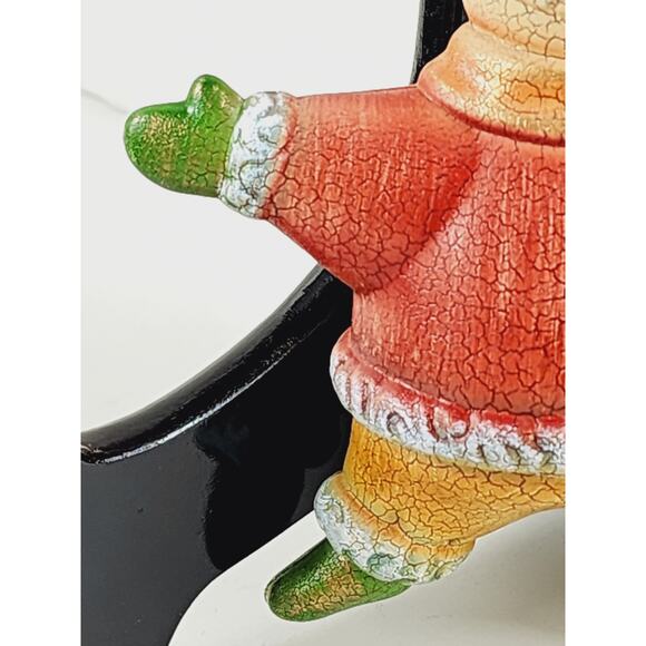 Christmas Santa Snowman Tree Ornament 5 1/2" Star Shaped Holidays 90s Holidays - Picture 9 of 15